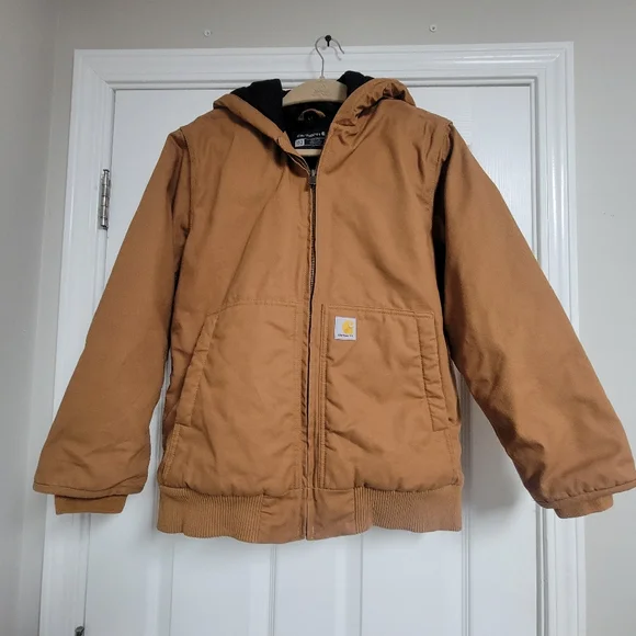 Carhartt Quilted Insulated Canvas Jacket Youth Size Large (14-